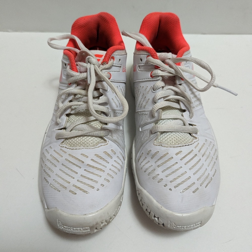Babolat Women's Sz 7 Pro-Shield Michellin Ortholite Court Shoes White Pink